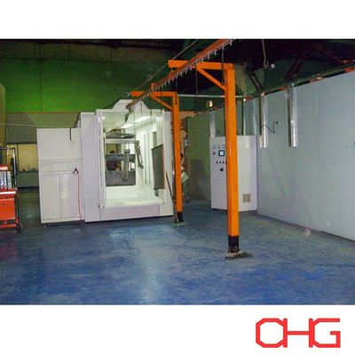 Хорошая цена Индивидуальная линия порошковой покраски с ручным управлением и камерой напыления из углеродистой стали онлайн