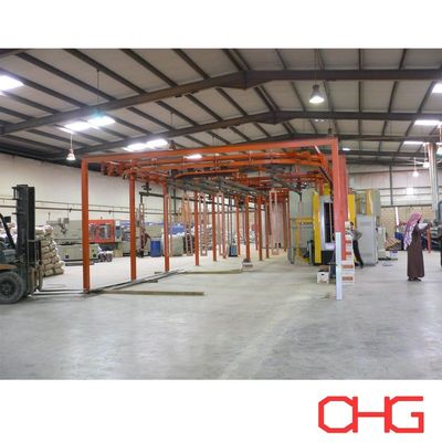 Машины для нанесения покрытий порошковым покрытием для профилей с электростатическими пушками распыливания