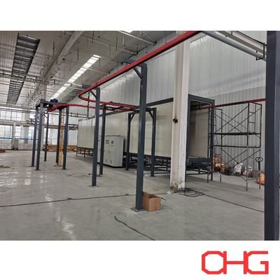 Автоматизированная линия покрытия порошком для алюминиевого оборудования с конвейерной системой