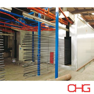 Автоматическая линейка покрытия порошком для алюминиевых профилей