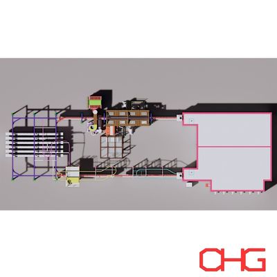 Линия покрытия электростатическим порошком с управляющим блоком ПЛК и оборудованием для покрытия