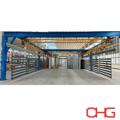 Металлические полки Линия покрытия порошком с беспроводной конвейерной системой и блоком управления PLC