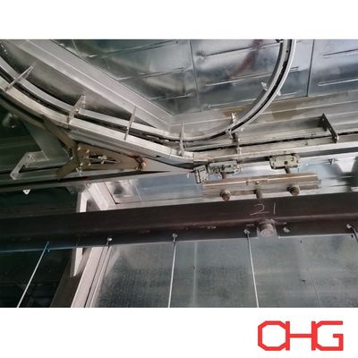 Конструкция конвейерной системы для производства покрытий с настраиваемой мощностью и свободным воздушным транспортером